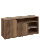 KU2-15DN3 L skříňka nízká 2-dveřová, nika, 740x1522x400, provedení levé, korpus a dvířka dub halifax